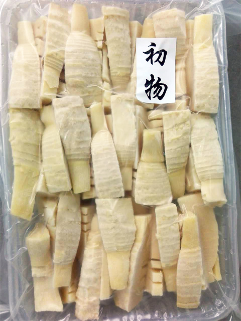 穂付き冬筍カット